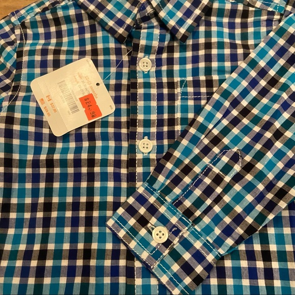 NWT Baby boys long sleeve plaid button up - Picture 6 of 10